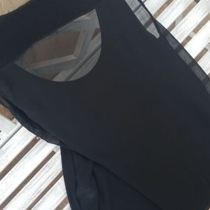 Tahari | Sleeveless, Sheer Back Blouse